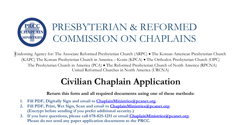PRCC Civilian Endorsement Application